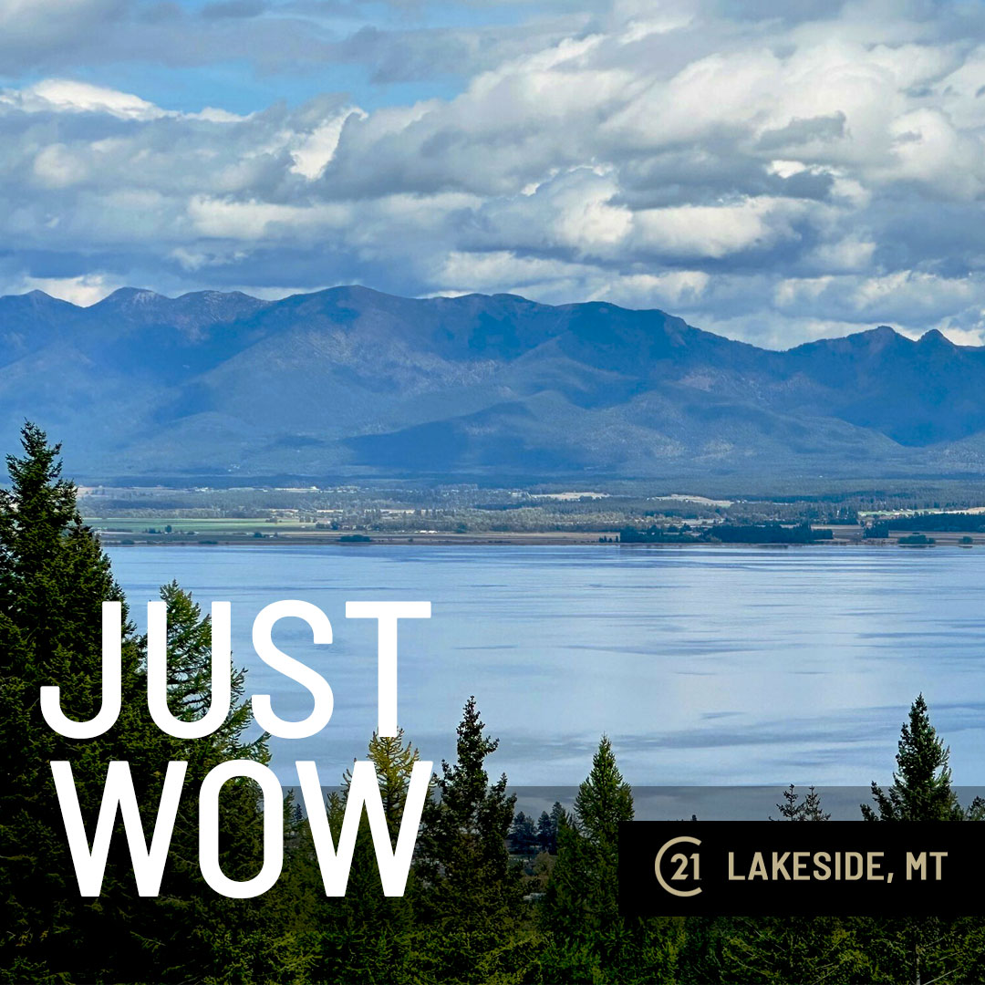 Flathead Lake view from Lakeside, Montana property for sale